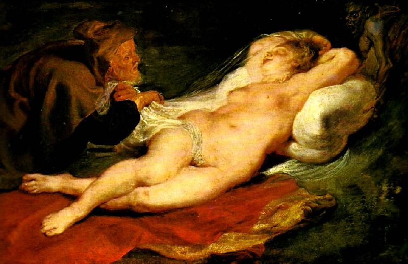 Peter Paul Rubens angelica och eremiten France oil painting art
